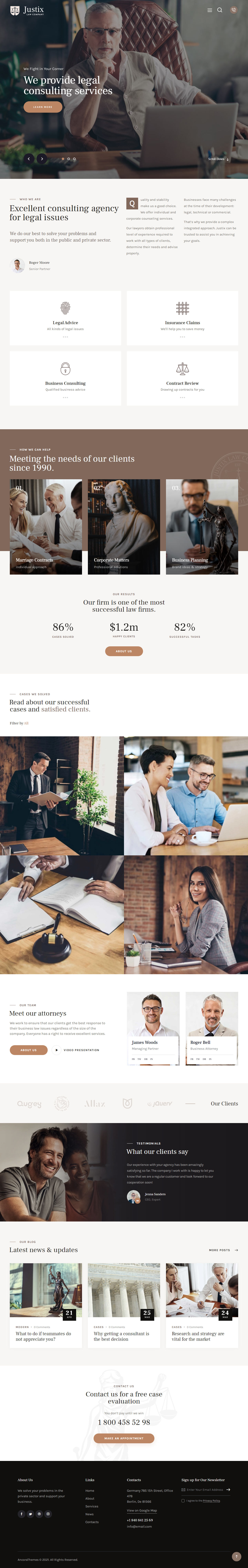 Qwery Lawyers WordPress Themes