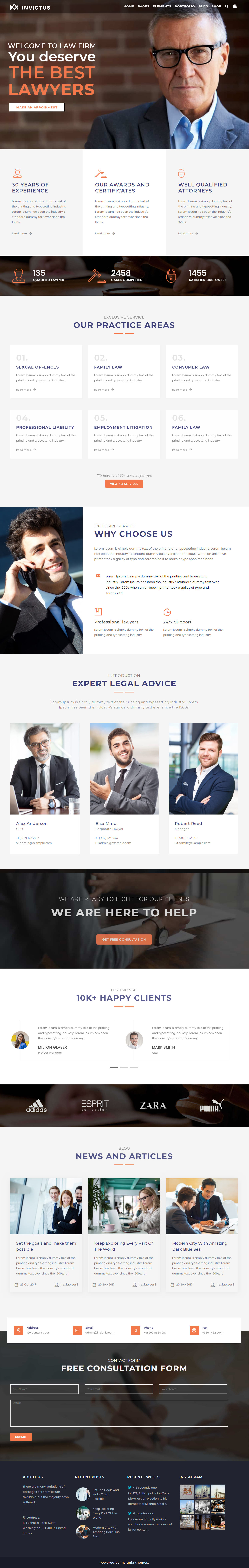 Invictus Lawyers WordPress Themes