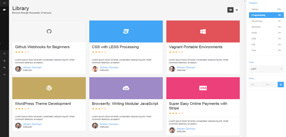 Courses Listing