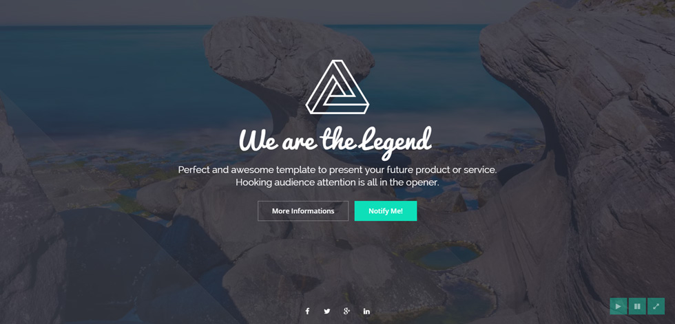 Welcome screen