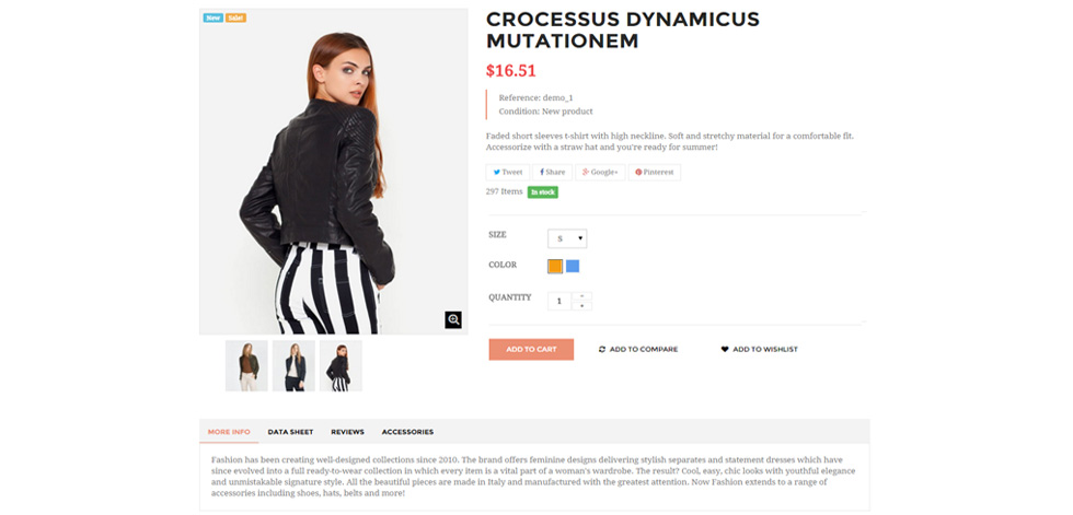 Product page