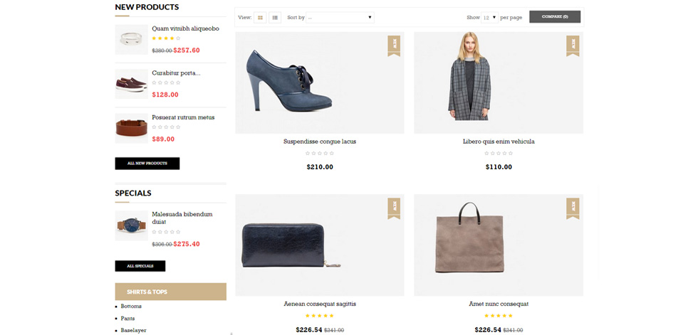 Category page