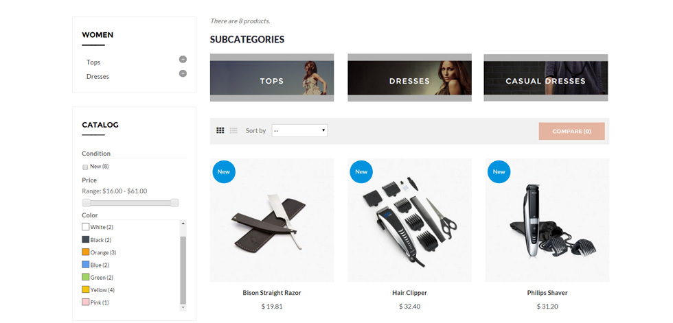 Category page