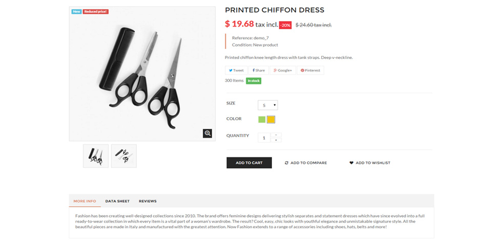 Product page