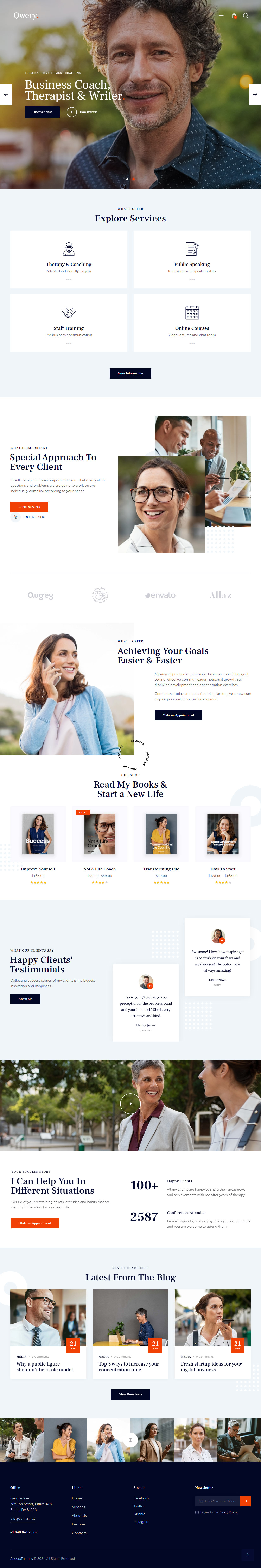 Qwery WordPress Life Coach Themes