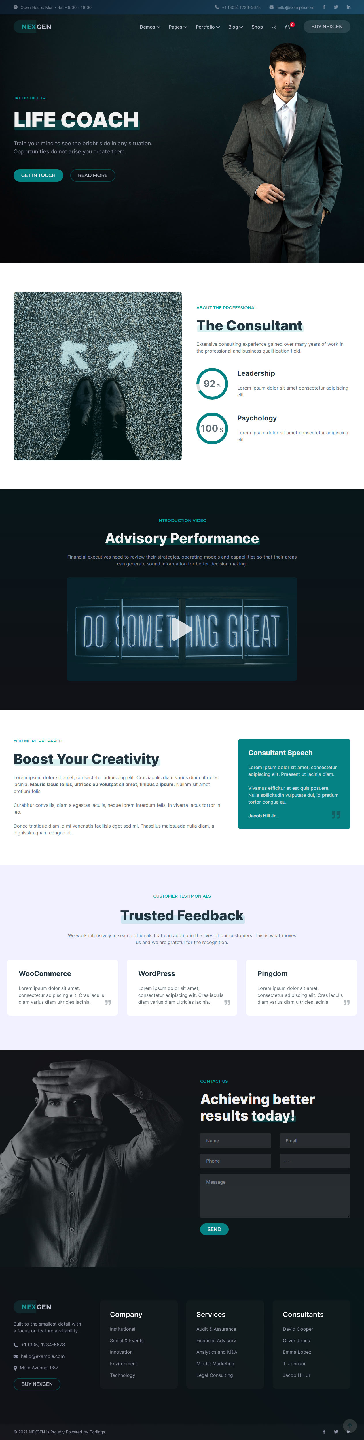 Nexgen WordPress Life Coach Themes