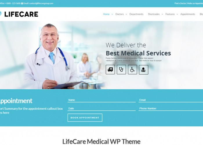 LifeCare – Premium Responsive Medical WordPress Theme