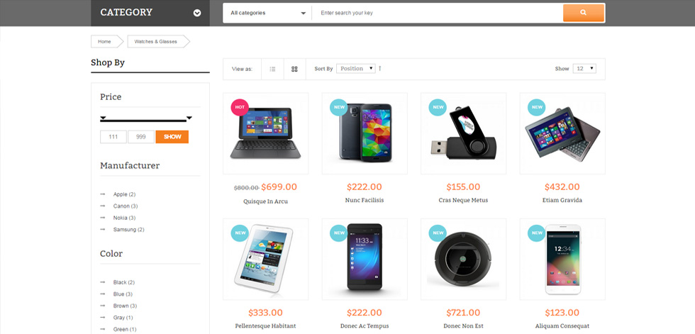 Category page