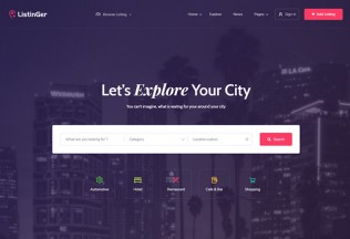 Listinger – Premium Responsive Directory & Listing WordPress Theme