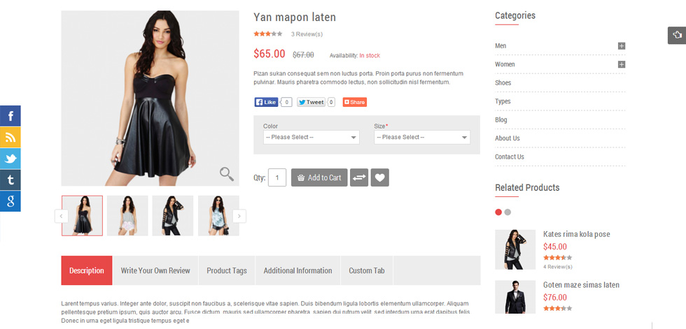 Product page