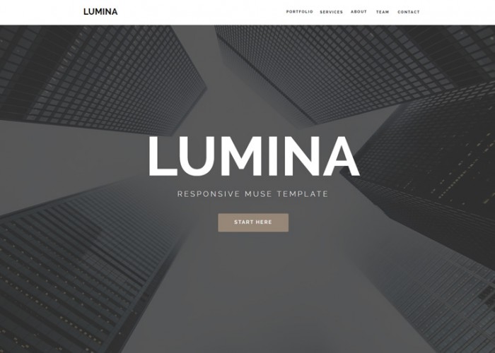 Lumina – Premium Responsive OnePage Muse Template