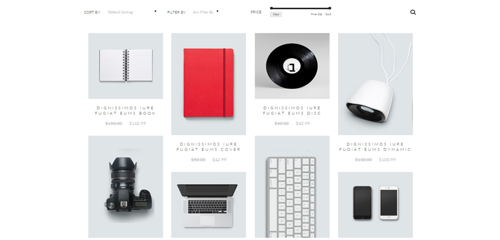 Shop page