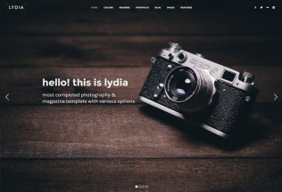 Lydia – Premium Responisve Photography & Magazine Site HTML5 Template