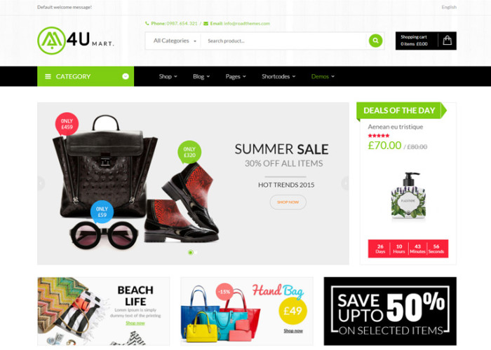 M4U – Preemium Responsive Multi Store WordPress Theme