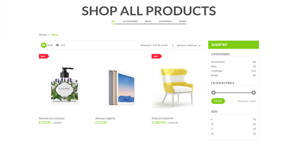 Category page