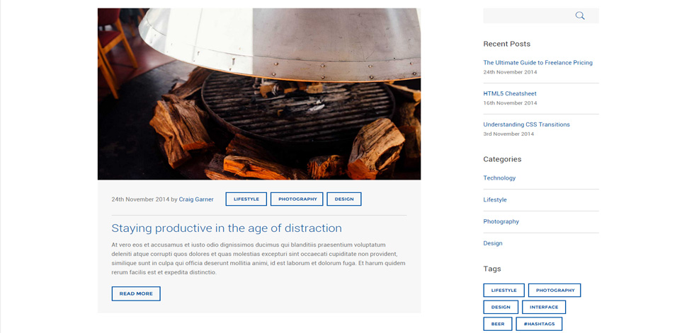 Blog page
