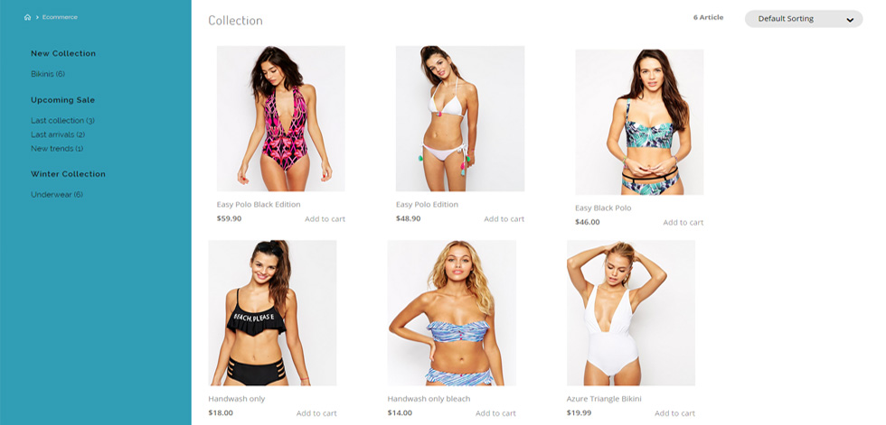 Shop page