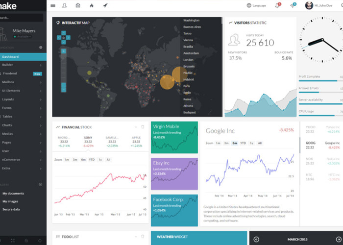 Make – Premium Responsive HTML5 Admin Template & Builder with Frontend