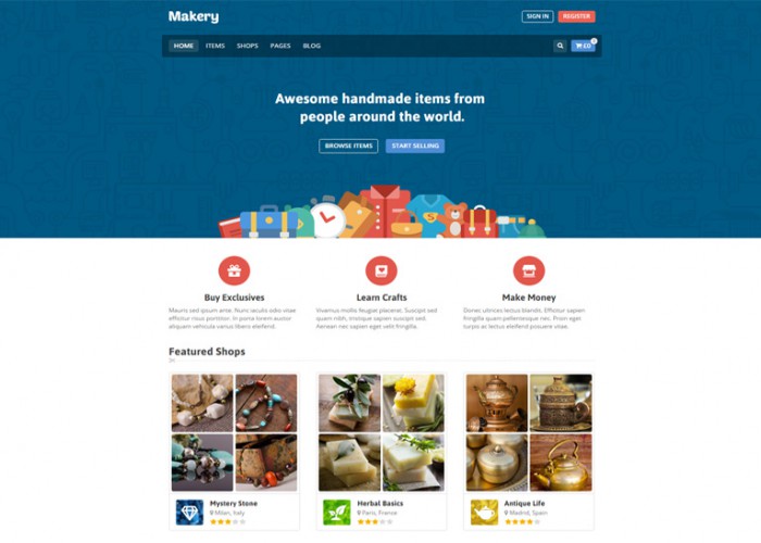 Makery – Premium Responsive Marketplace WordPress Theme
