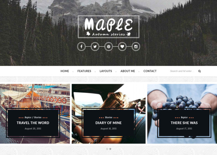 Maple – Premium Responsive WordPress Blog Theme