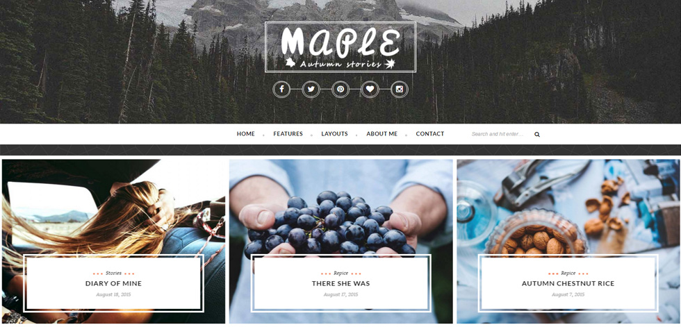 نتيجة بحث الصور عن ‪theme  Maple (WordPress)‬‏