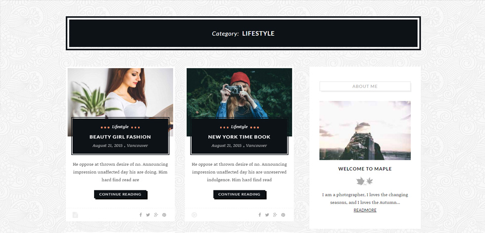 Category page