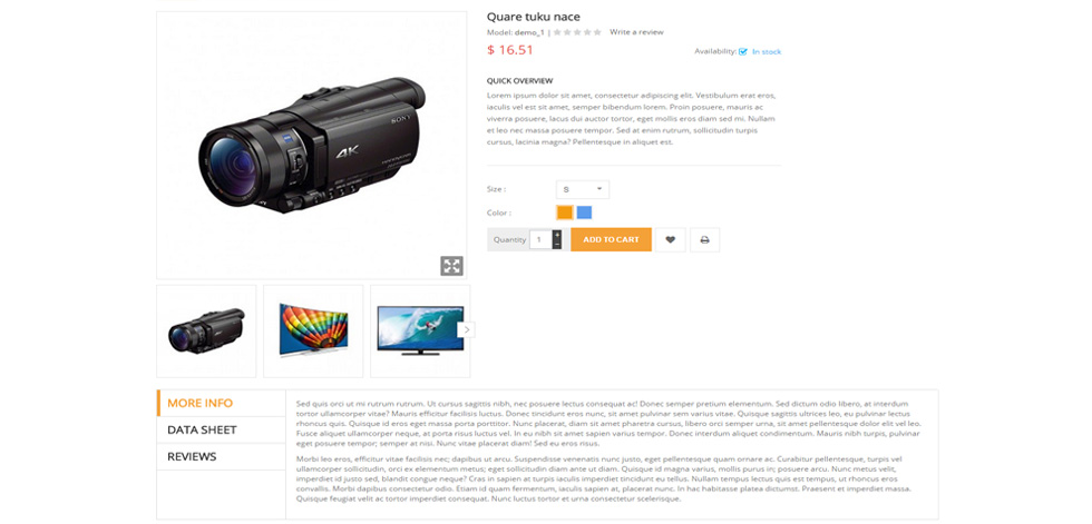 Product page