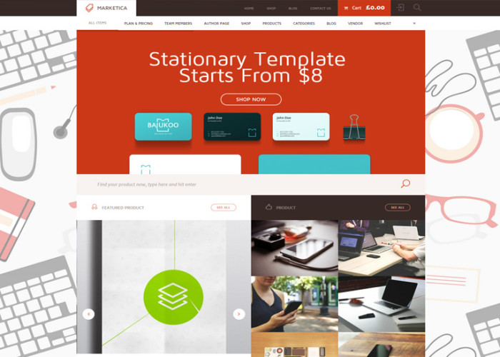 Marketica – Premium Responsive Marketplace WordPress Theme