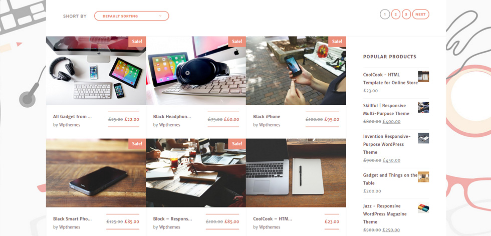 Shop page