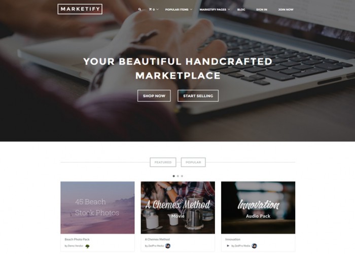 Marketify – Premium Responsive Digital Marketplace WordPress Theme