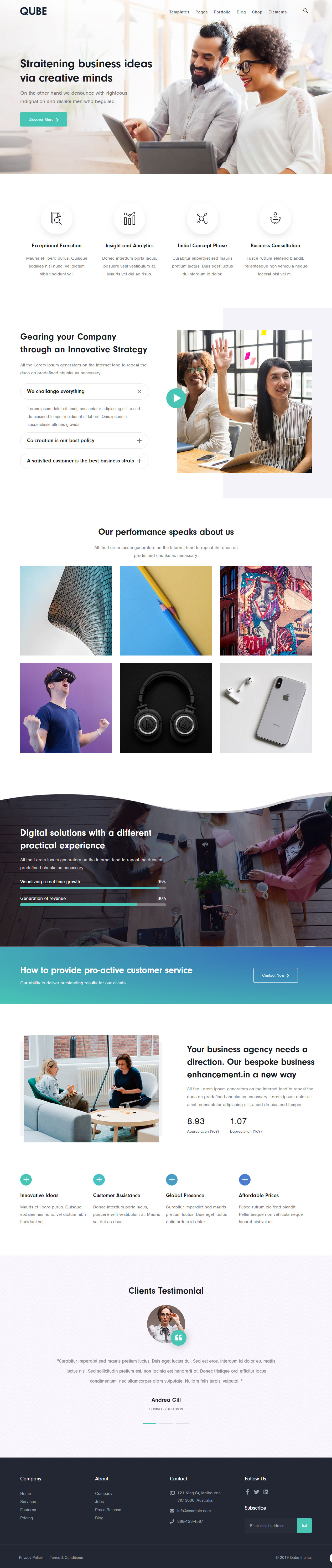Cube WordPress Theme for Digital Marketing Agency