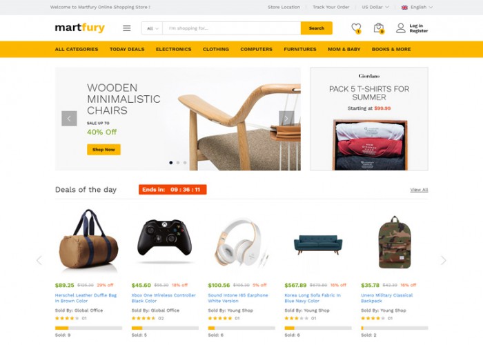 Martfury – Premium Responsive WooCommerce Marketplace WordPress Theme