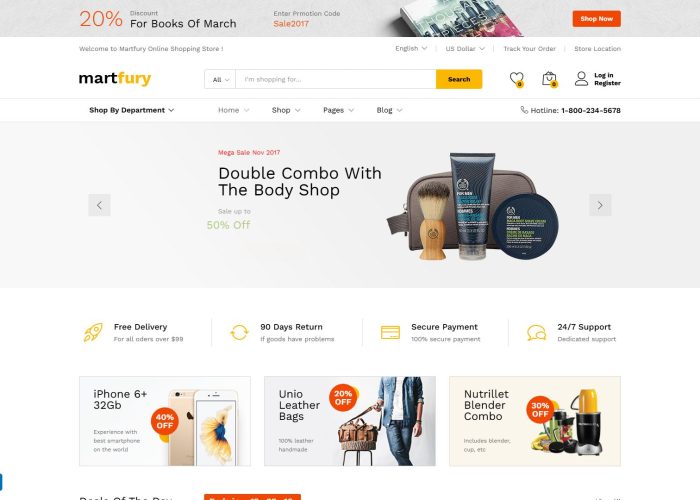 Martfury – Premium Responsive WooCommerce Marketplace WordPress Theme