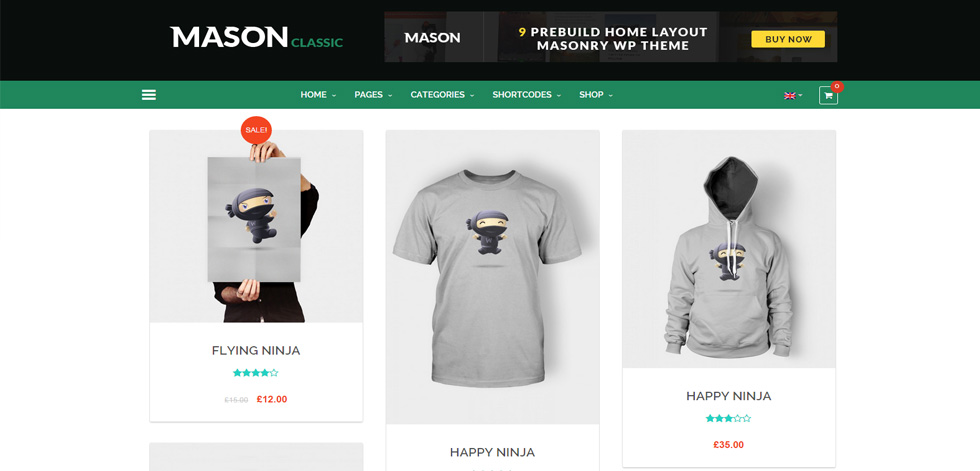 Shop page