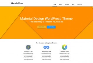 Material One – Premium Responsive Web Design Storage WordPress Theme