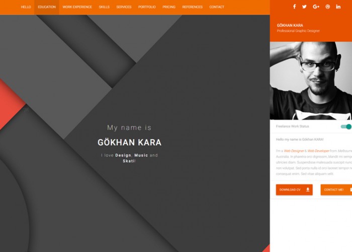 Material CV – Premium Responsive Personal CV HTML5 Template
