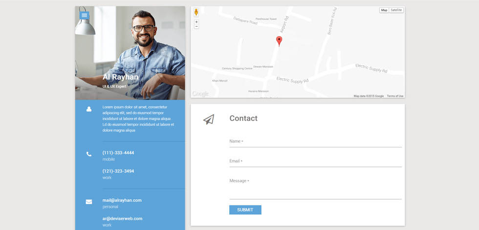 Contact page