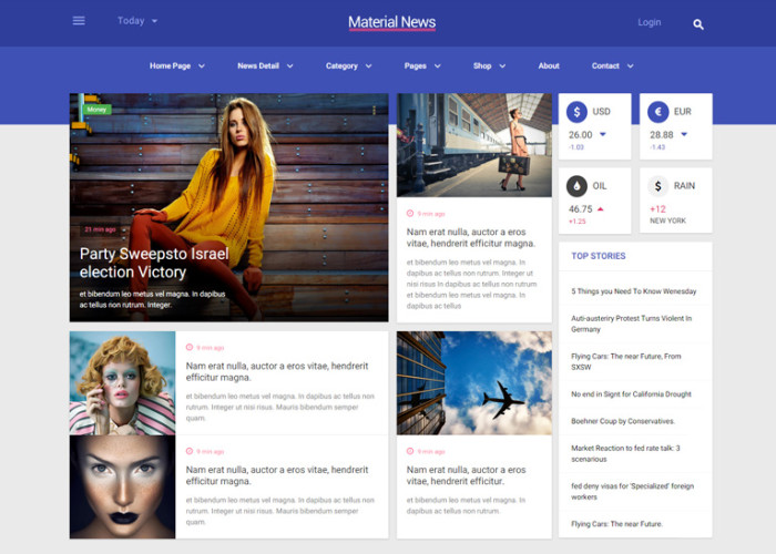 Material News – Premium Responsive Multipurpose HTML5 Template