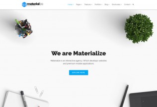 Materialize – Premium Responsive Material Design Multipurpose WordPress Theme