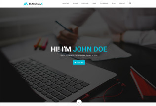 MaterialX – Premium Responsive Material Design Personal HTML5 Template