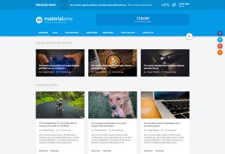 MaterialZine – Premium Responsive Blog Magazine HTML5 Template