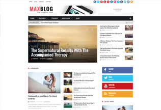 MaxBlog – Premium Responsive Flat News Magazine Blog Drupal Theme