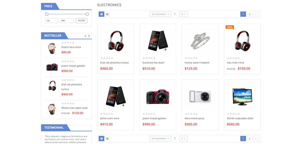 Category page