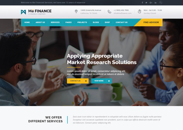 Me Finance – Premium Responsive Business and Finance HTML5 Template