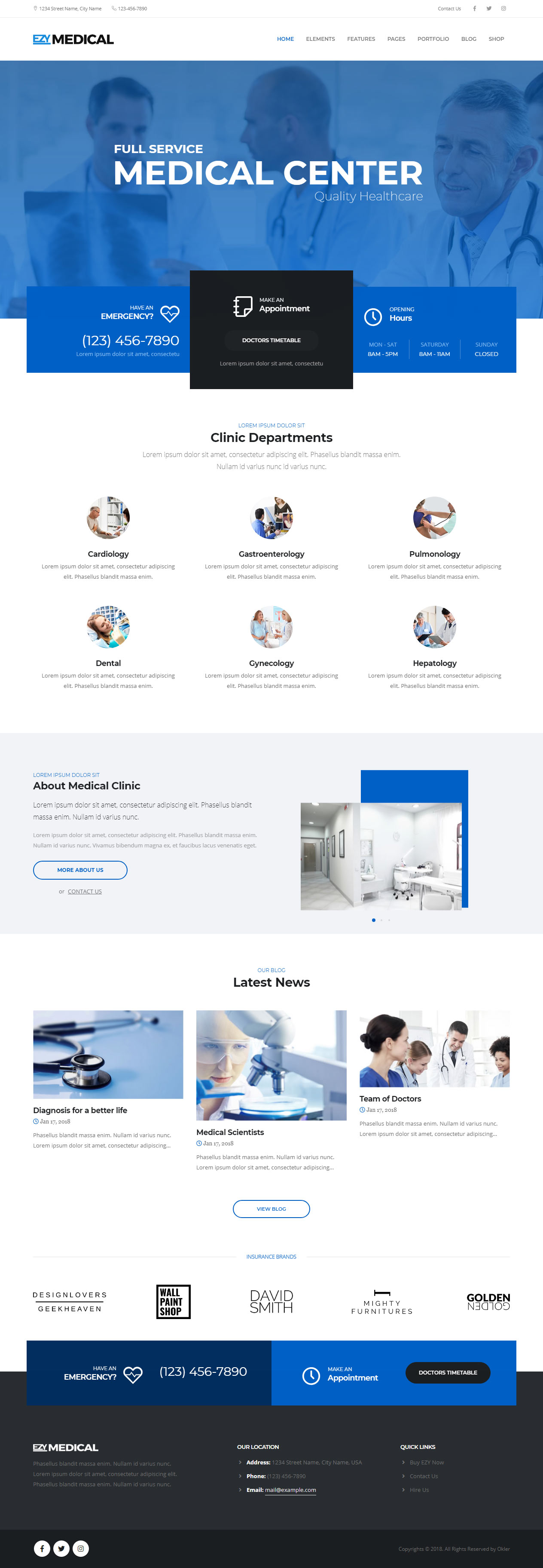 EZY Medical Healthcare HTML5 Templates