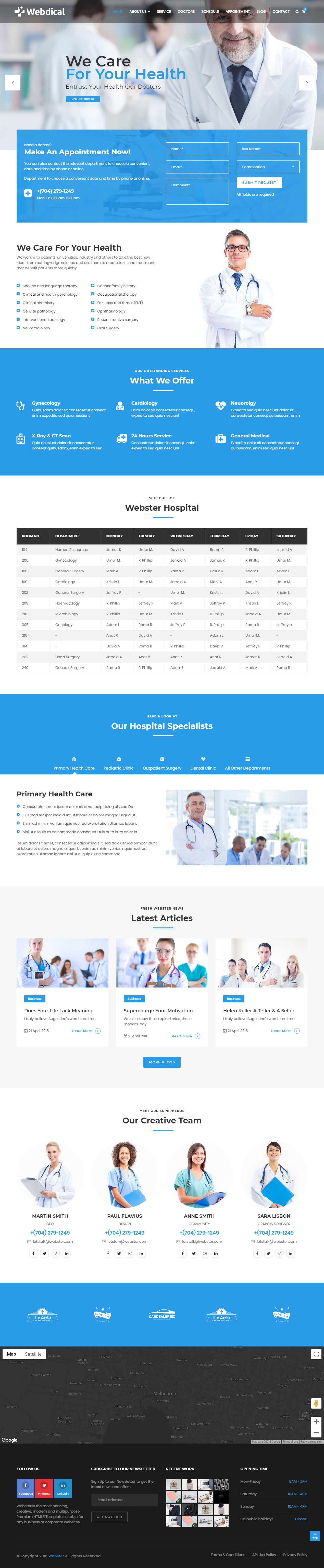 Webster Medical Healthcare HTML5 Templates