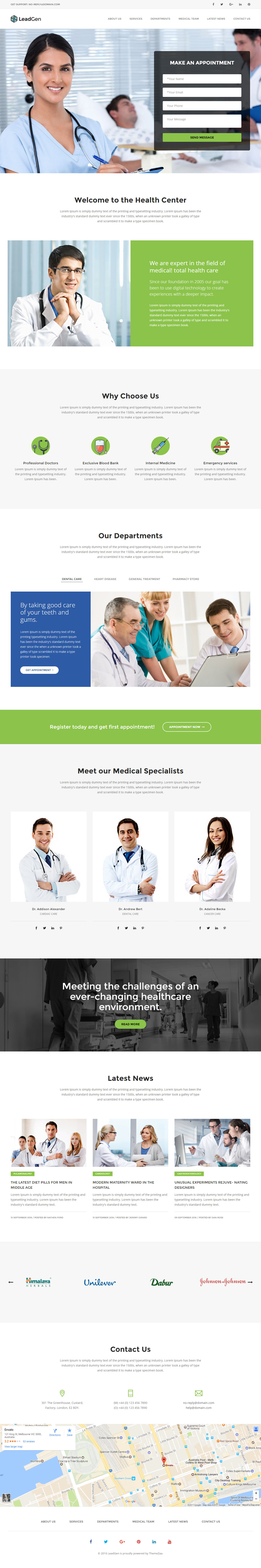 LeadGen Medical Healthcare HTML5 Templates