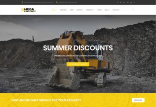 Mega Construct – Premium Responsive Construction Company HTML5 Template