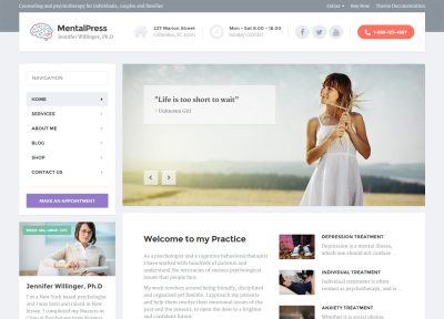 Best Responsive Psychiatry WorPress Themes in 2015