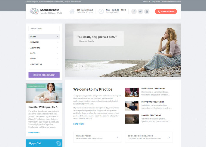 MentalPress – Premium Responsive Psychiatrists / Psychiatry WordPress Theme